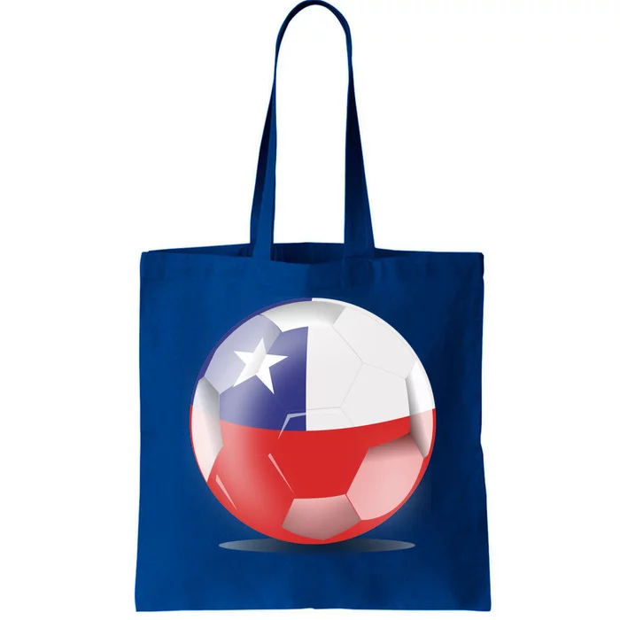 Soccer Ball Country Flag Chile Tote Bag