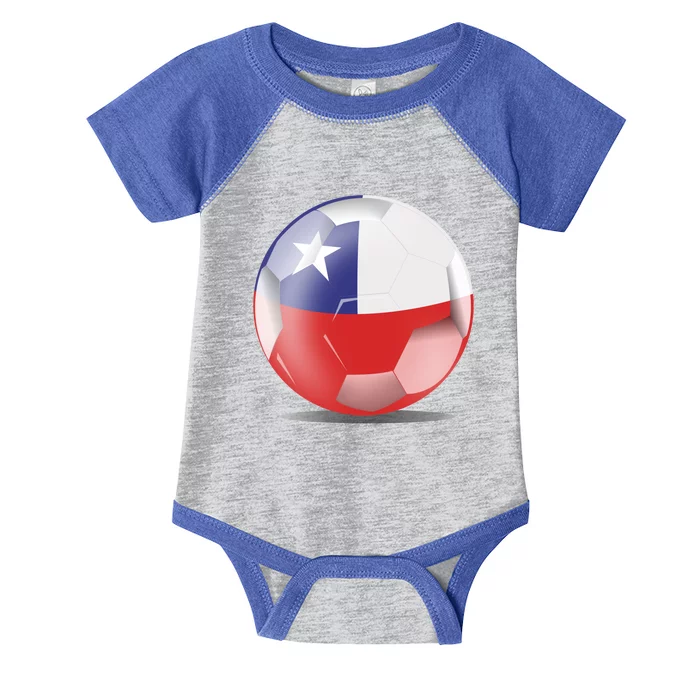 Soccer Ball Country Flag Chile Infant Baby Jersey Bodysuit