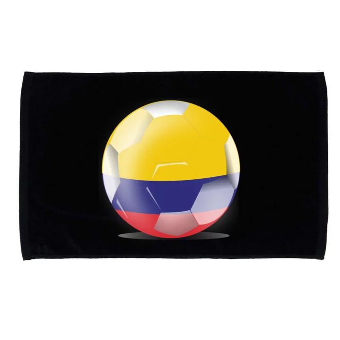 Soccer Ball Country Flag Colombia Microfiber Hand Towel