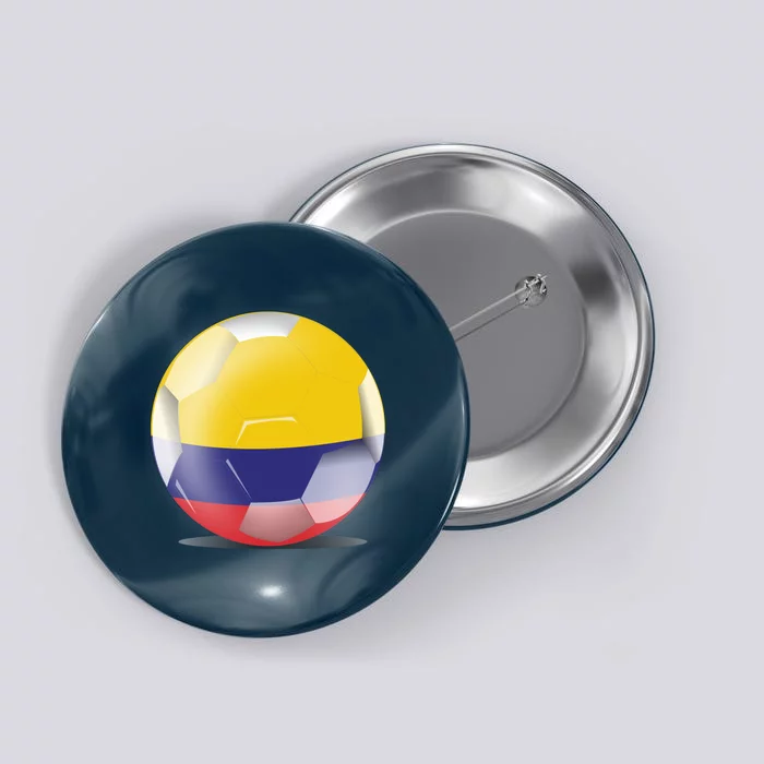 Soccer Ball Country Flag Colombia Button