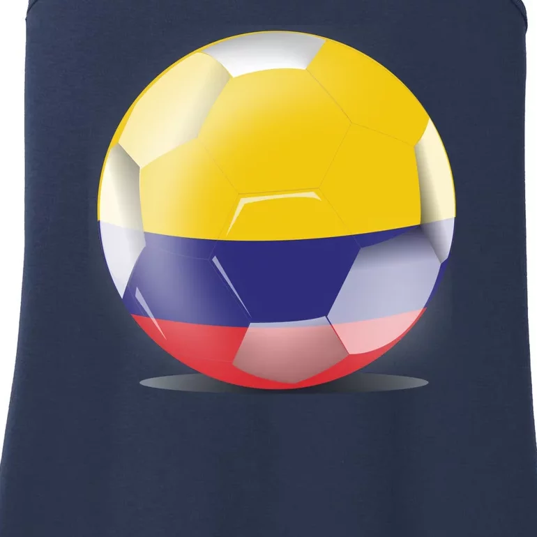 Soccer Ball Country Flag Colombia Ladies Essential Tank