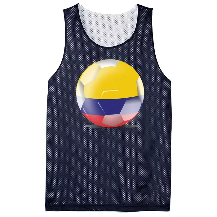 Soccer Ball Country Flag Colombia Mesh Reversible Basketball Jersey Tank