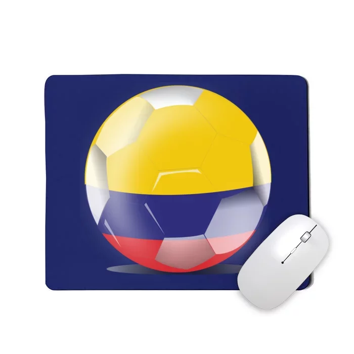 Soccer Ball Country Flag Colombia Mousepad