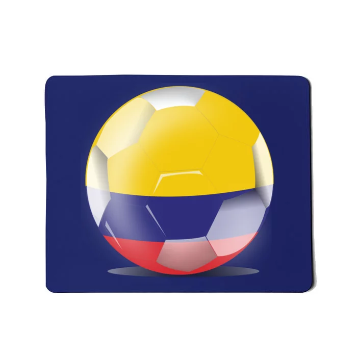 Soccer Ball Country Flag Colombia Mousepad