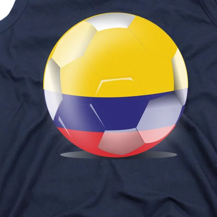 Soccer Ball Country Flag Colombia Tank Top