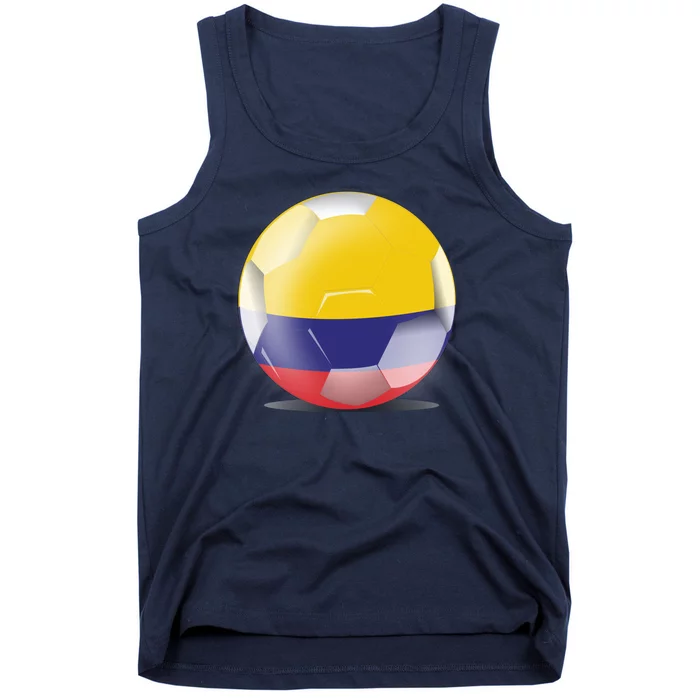 Soccer Ball Country Flag Colombia Tank Top