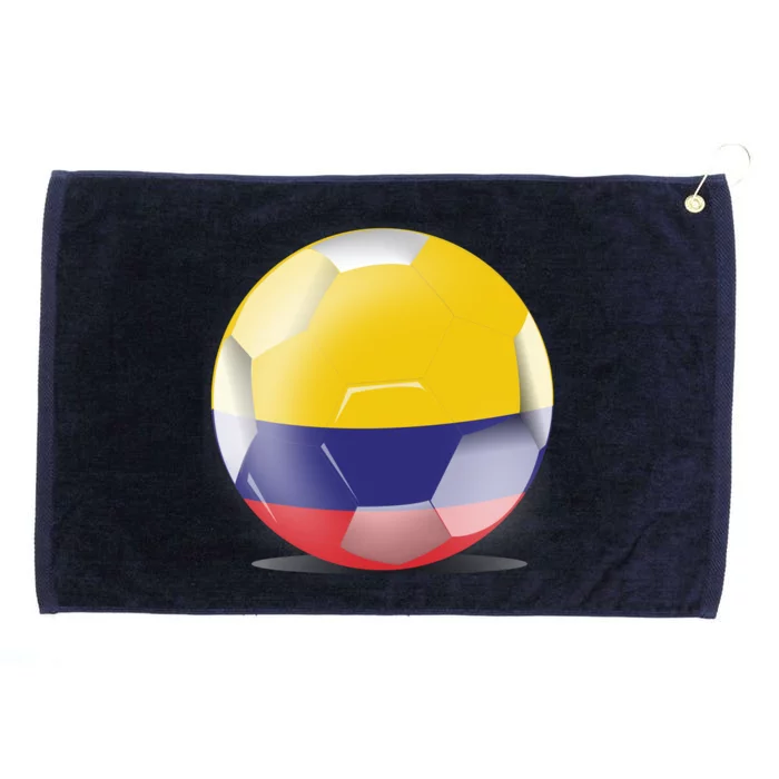 Soccer Ball Country Flag Colombia Grommeted Golf Towel