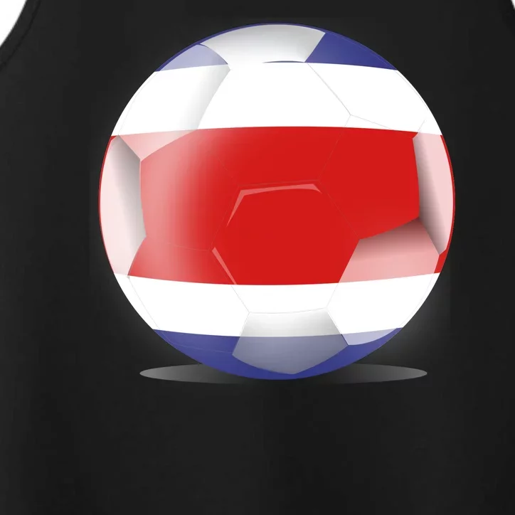 Soccer Ball Country Flag Costa Rica Performance Tank