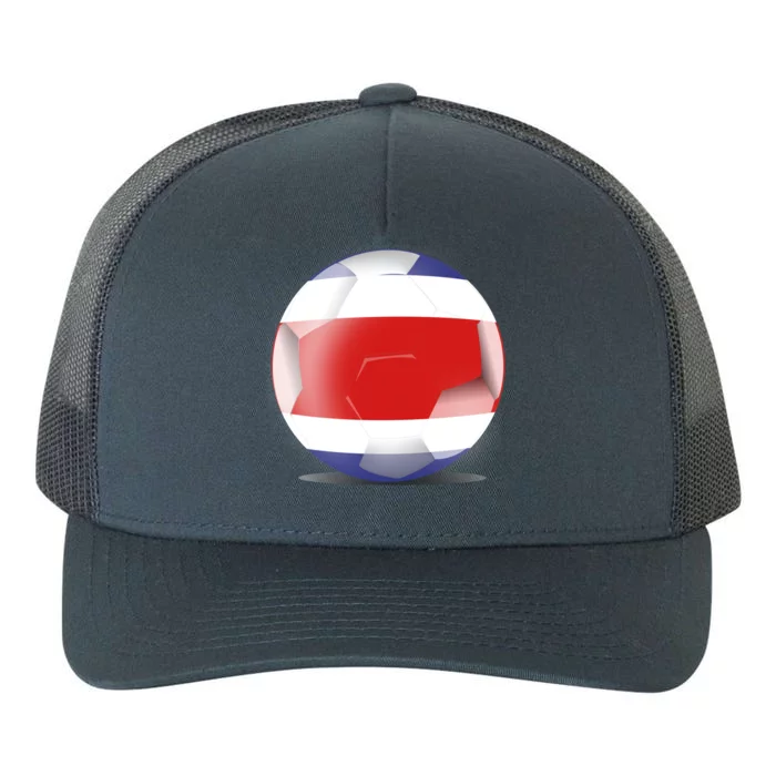 Soccer Ball Country Flag Costa Rica Yupoong Adult 5-Panel Trucker Hat