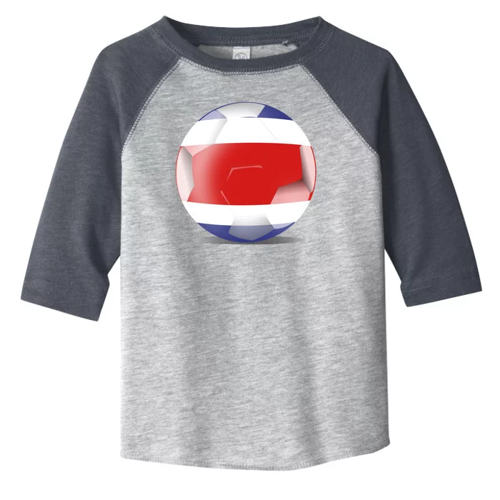 Soccer Ball Country Flag Costa Rica Toddler Fine Jersey T-Shirt