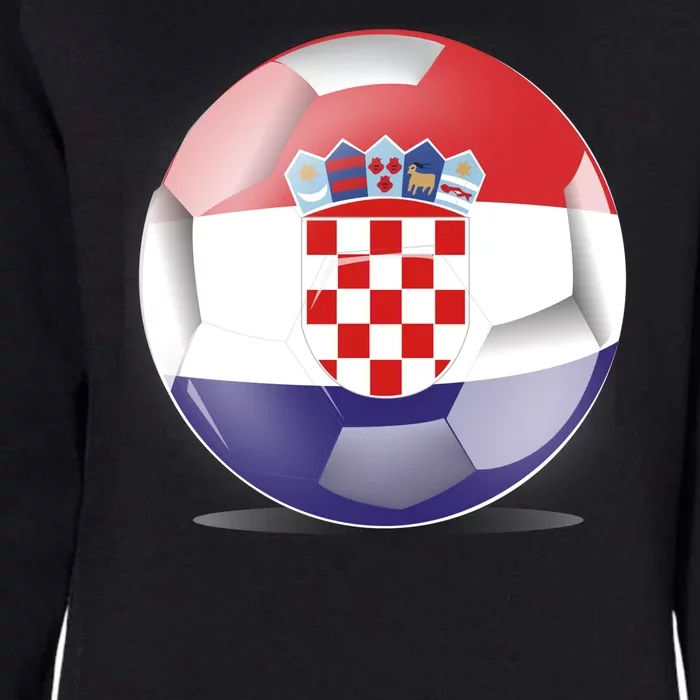 Soccer Ball Country Flag Croatia Womens California Wash Sweatshirt