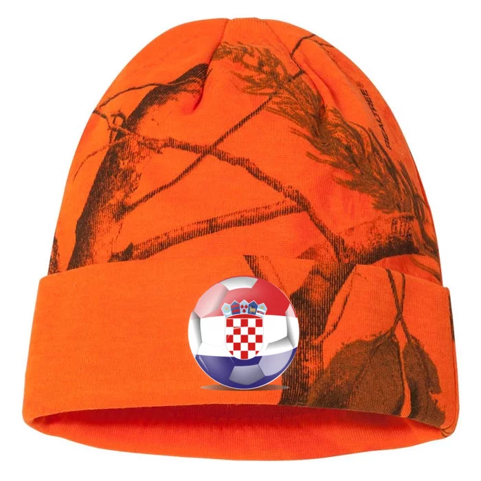 Soccer Ball Country Flag Croatia Kati - 12in Camo Beanie