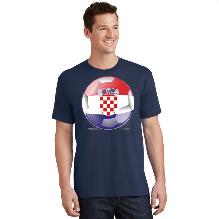 Soccer Ball Country Flag Croatia T-Shirt