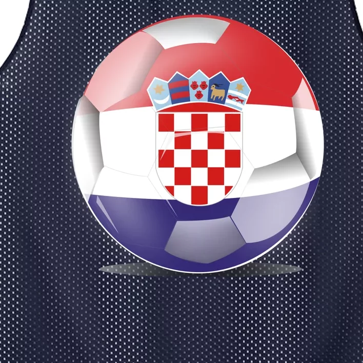 Soccer Ball Country Flag Croatia Mesh Reversible Basketball Jersey Tank