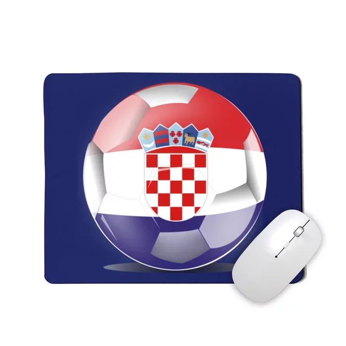 Soccer Ball Country Flag Croatia Mousepad