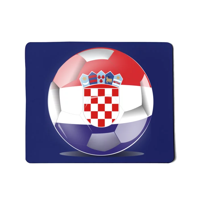 Soccer Ball Country Flag Croatia Mousepad