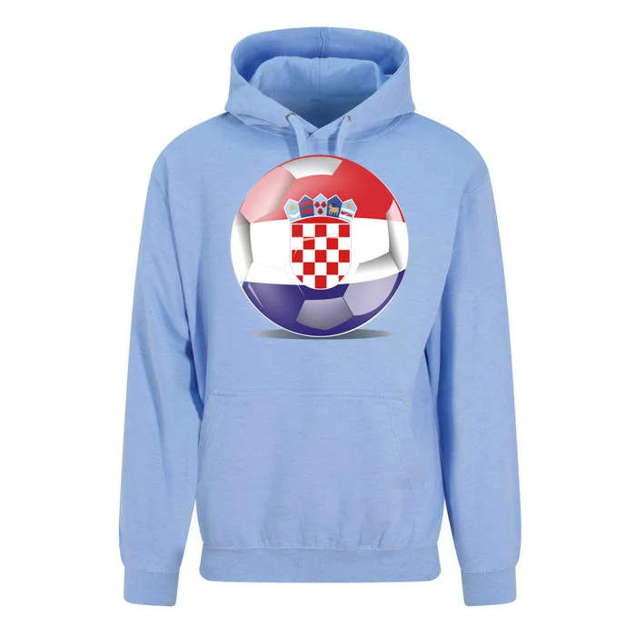 Soccer Ball Country Flag Croatia Unisex Surf Hoodie