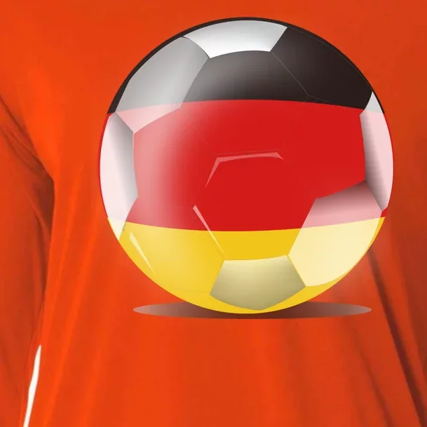 Soccer Ball Country Flag Germany Cooling Performance Long Sleeve Crew