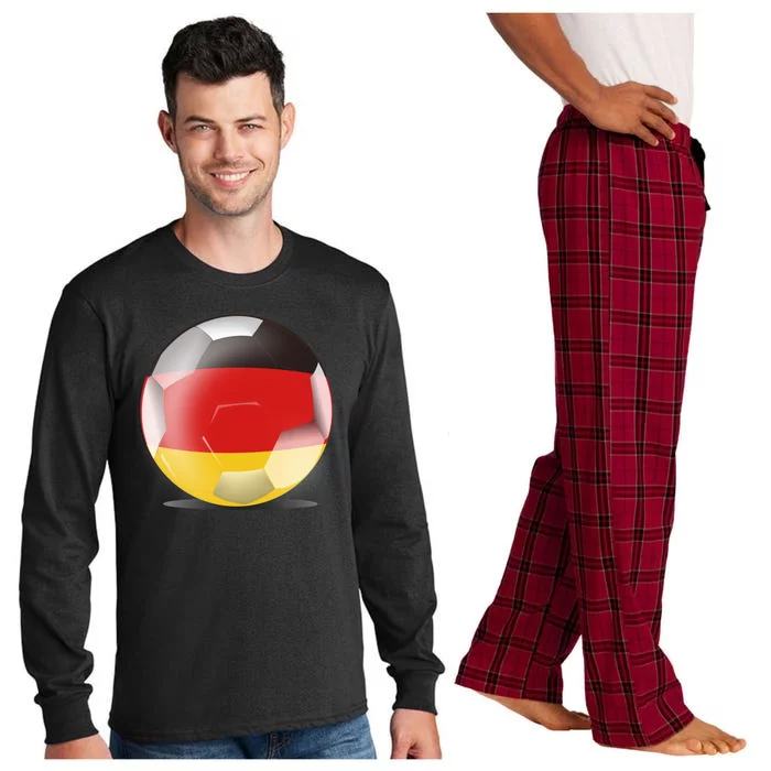 Soccer Ball Country Flag Germany Long Sleeve Pajama Set