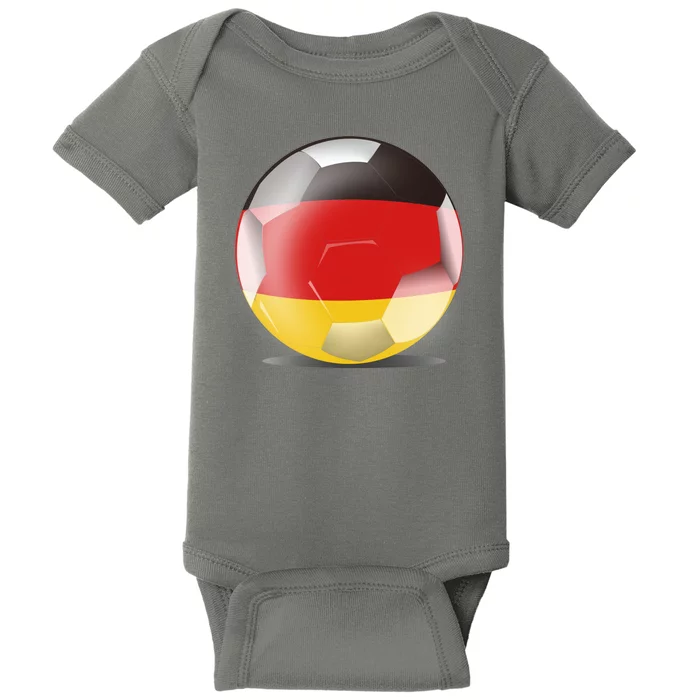 Soccer Ball Country Flag Germany Baby Bodysuit