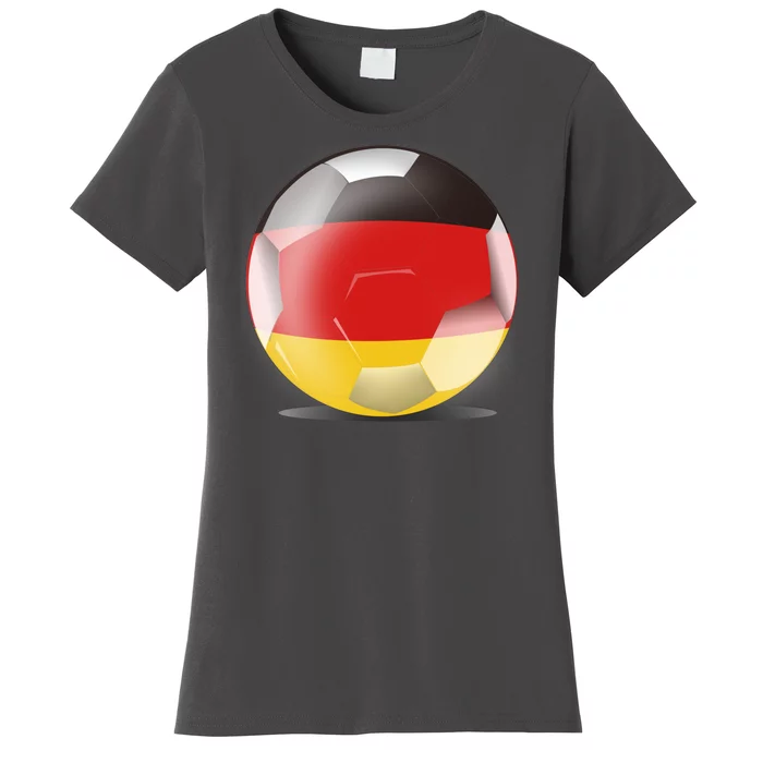 Soccer Ball Country Flag Germany Women's T-Shirt