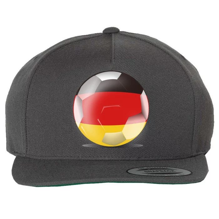 Soccer Ball Country Flag Germany Wool Snapback Cap