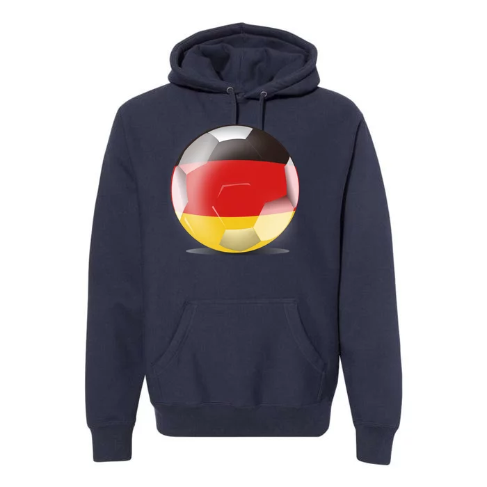 Soccer Ball Country Flag Germany Premium Hoodie