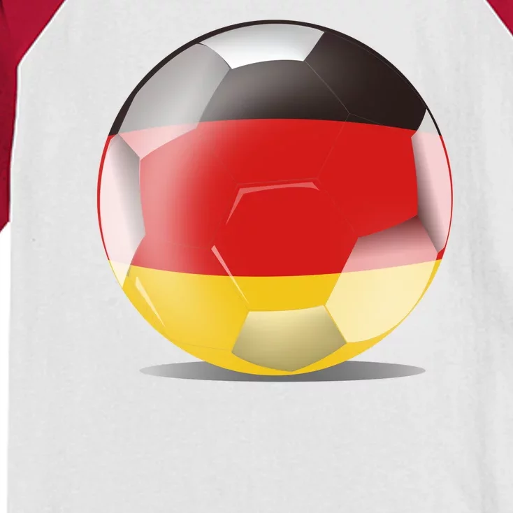 Soccer Ball Country Flag Germany Kids Colorblock Raglan Jersey