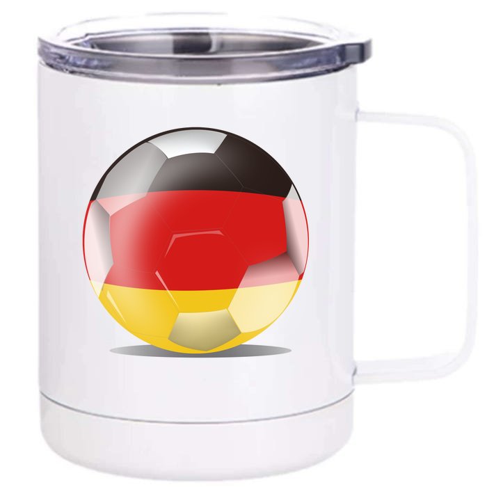 Soccer Ball Country Flag Germany Front & Back 12oz Stainless Steel Tumbler Cup