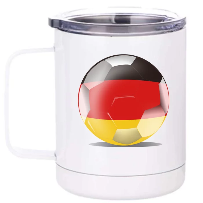 Soccer Ball Country Flag Germany Front & Back 12oz Stainless Steel Tumbler Cup