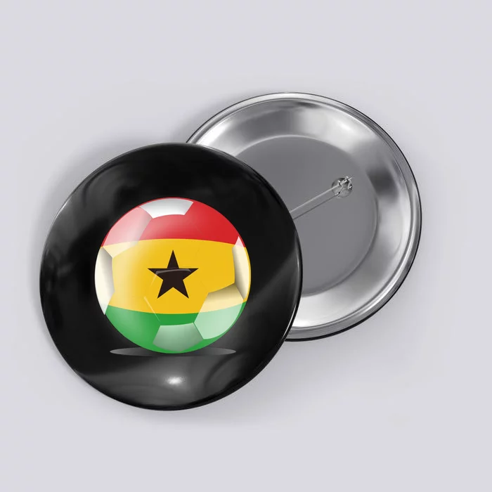 Soccer Ball Country Flag Ghana Button