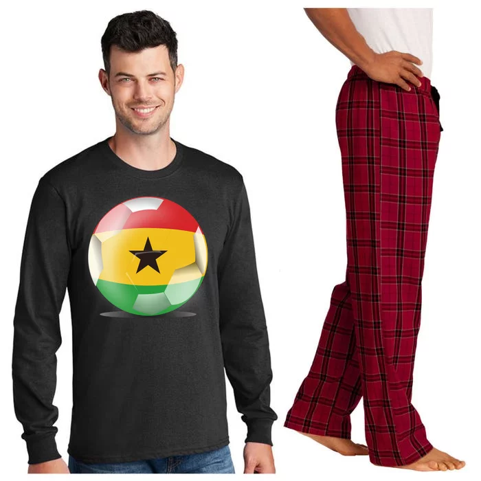 Soccer Ball Country Flag Ghana Long Sleeve Pajama Set