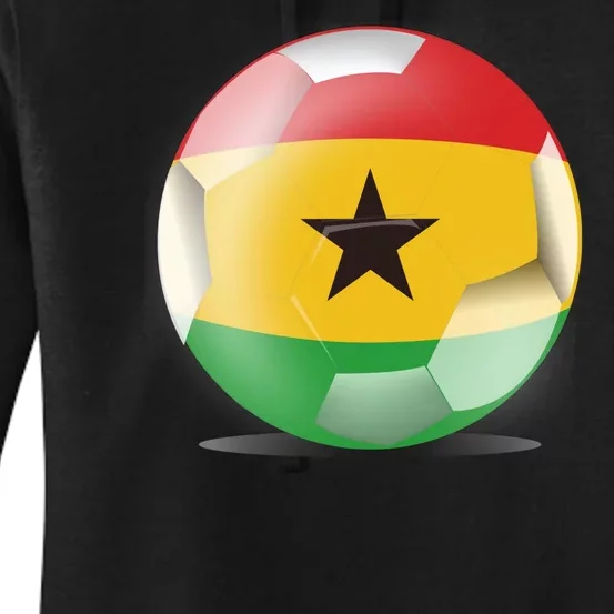 Soccer Ball Country Flag Ghana Women's Pullover Hoodie