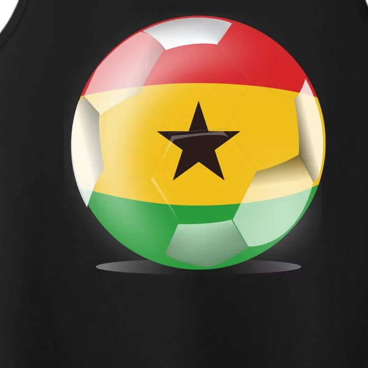 Soccer Ball Country Flag Ghana Performance Tank