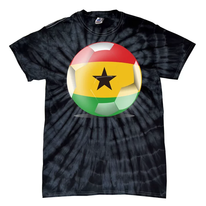 Soccer Ball Country Flag Ghana Tie-Dye T-Shirt