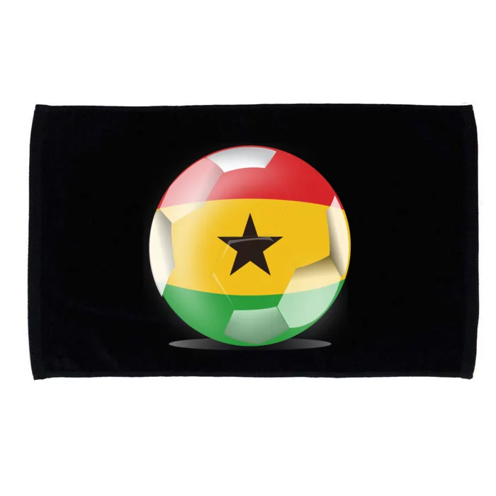 Soccer Ball Country Flag Ghana Microfiber Hand Towel