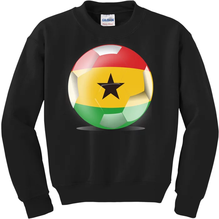 Soccer Ball Country Flag Ghana Kids Sweatshirt