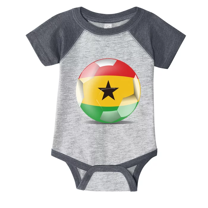 Soccer Ball Country Flag Ghana Infant Baby Jersey Bodysuit