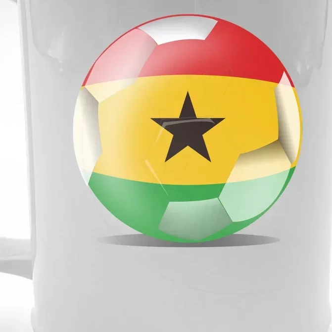 Soccer Ball Country Flag Ghana Front & Back Beer Stein