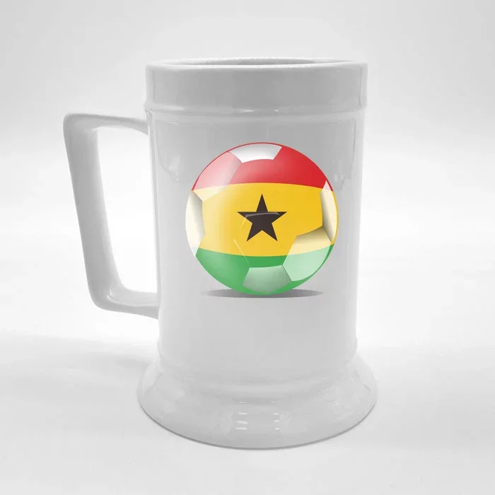 Soccer Ball Country Flag Ghana Front & Back Beer Stein