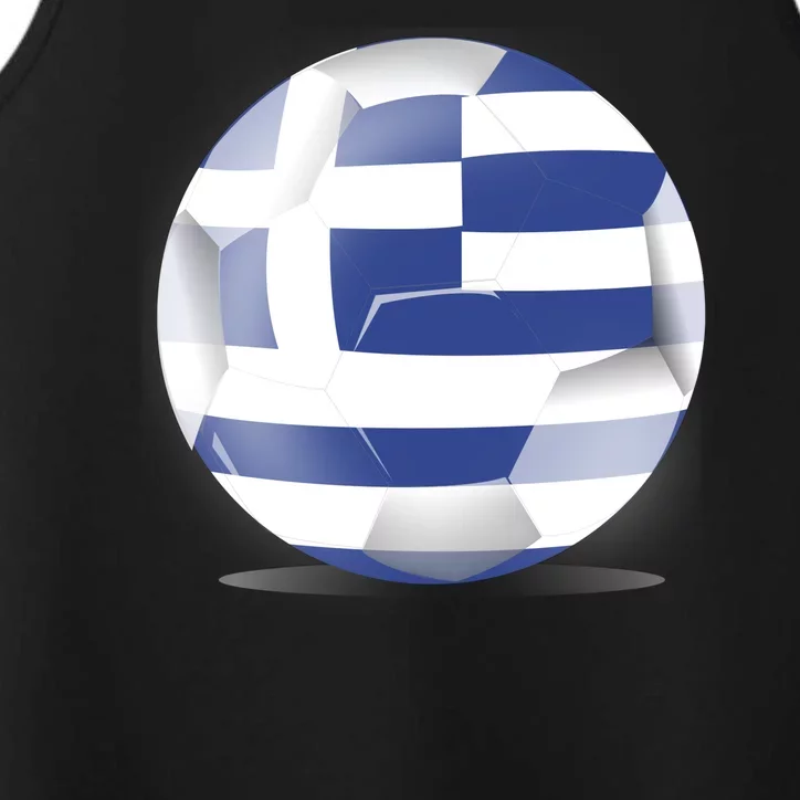 Soccer Ball Country Flag Greece Performance Tank