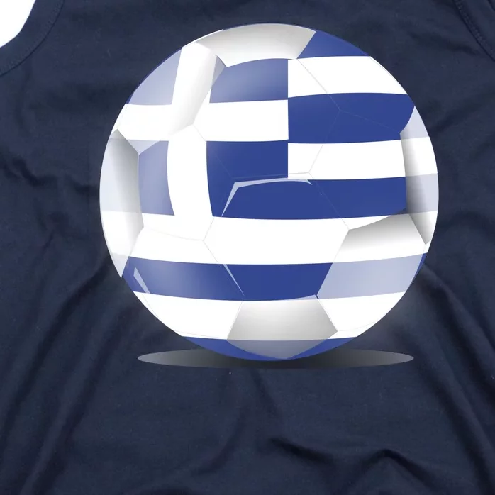 Soccer Ball Country Flag Greece Tank Top