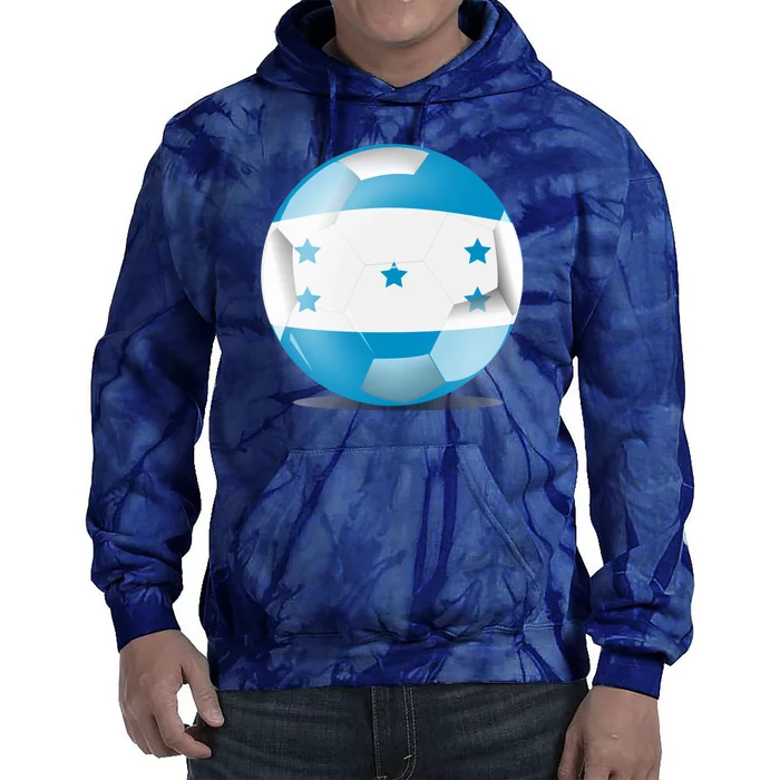 Soccer Ball Country Flag Honduras Tie Dye Hoodie