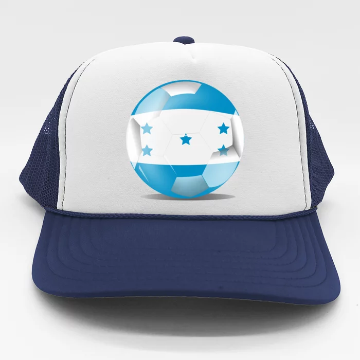 Soccer Ball Country Flag Honduras Trucker Hat