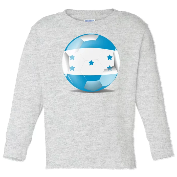 Soccer Ball Country Flag Honduras Toddler Long Sleeve Shirt