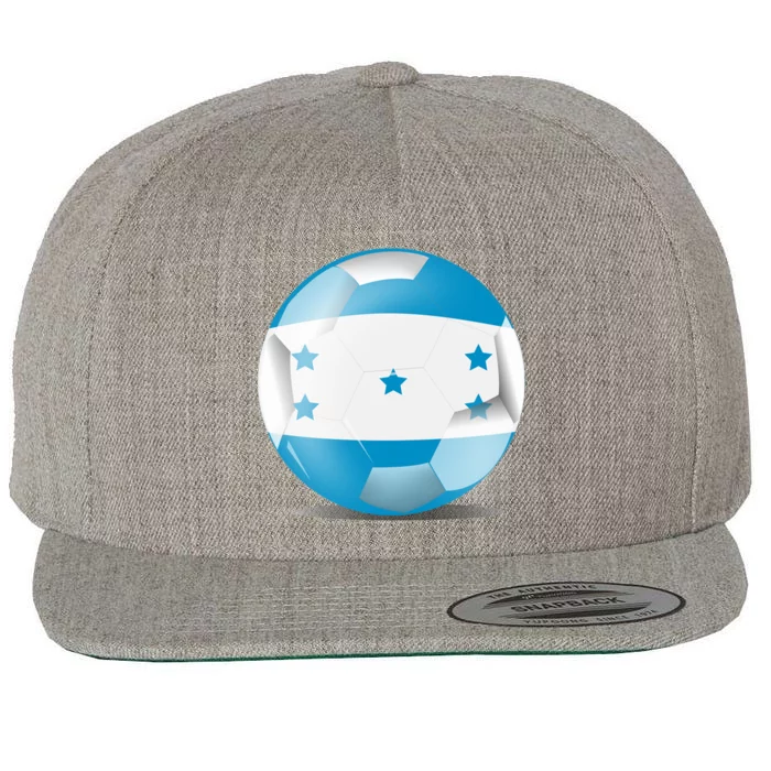 Soccer Ball Country Flag Honduras Wool Snapback Cap