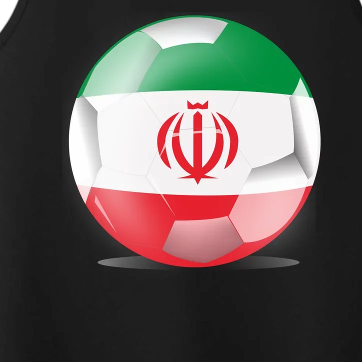 Soccer Ball Country Flag Iran Performance Tank