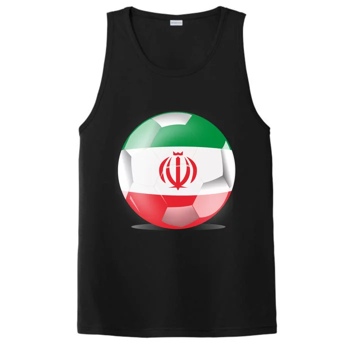 Soccer Ball Country Flag Iran Performance Tank