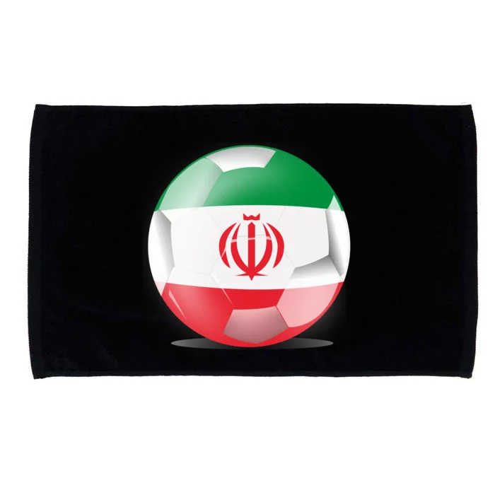 Soccer Ball Country Flag Iran Microfiber Hand Towel