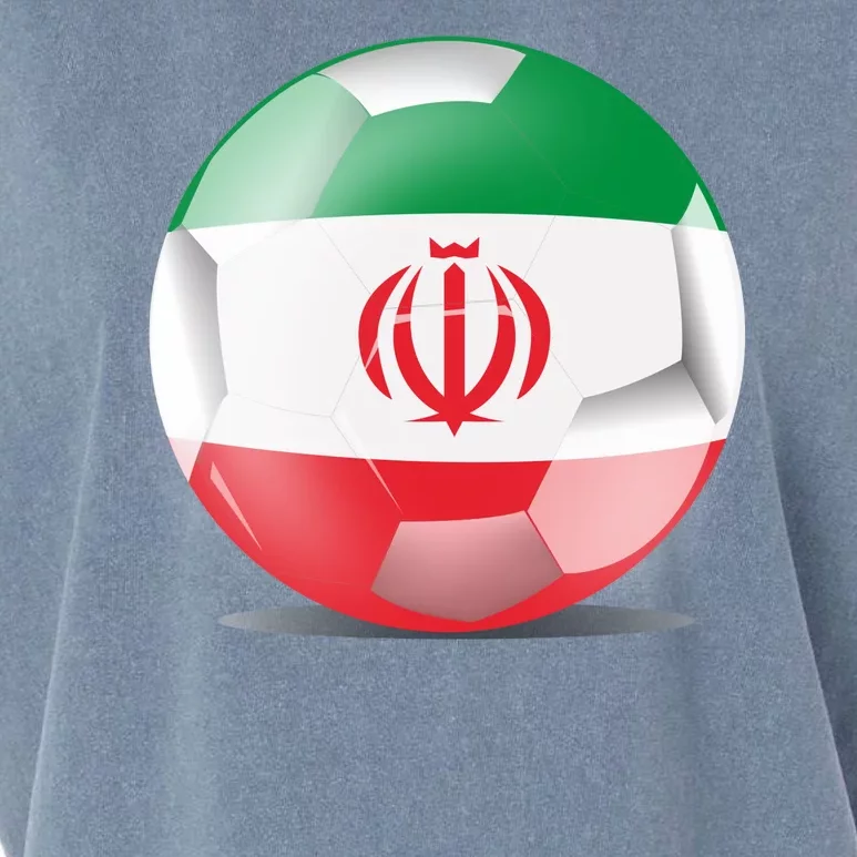 Soccer Ball Country Flag Iran Garment-Dyed Women's Muscle Tee